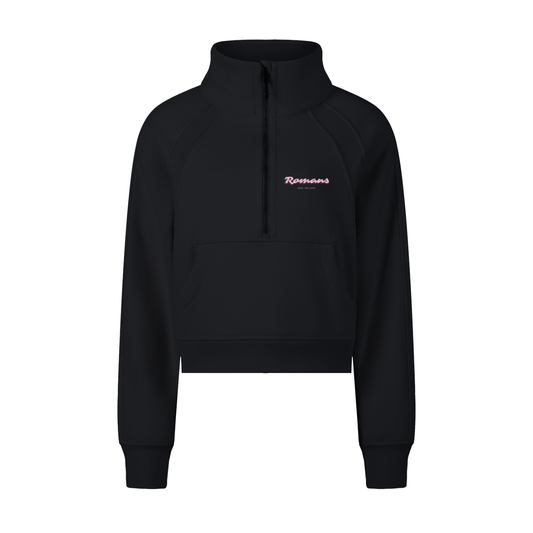 Cropped Half-Zip Sweatshirt